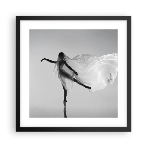 Poster în ramă neagră - Lejeritate și grație - 40x40 cm