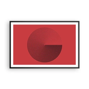 Poster în ramă neagră - Mișcare circulară - 91x61 cm