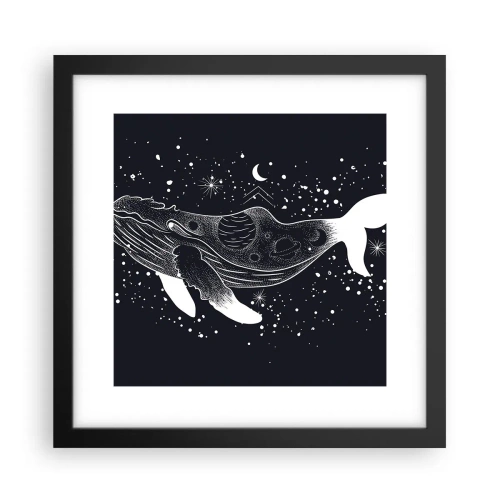 Poster în ramă neagră - În oceanul universului - 30x30 cm
