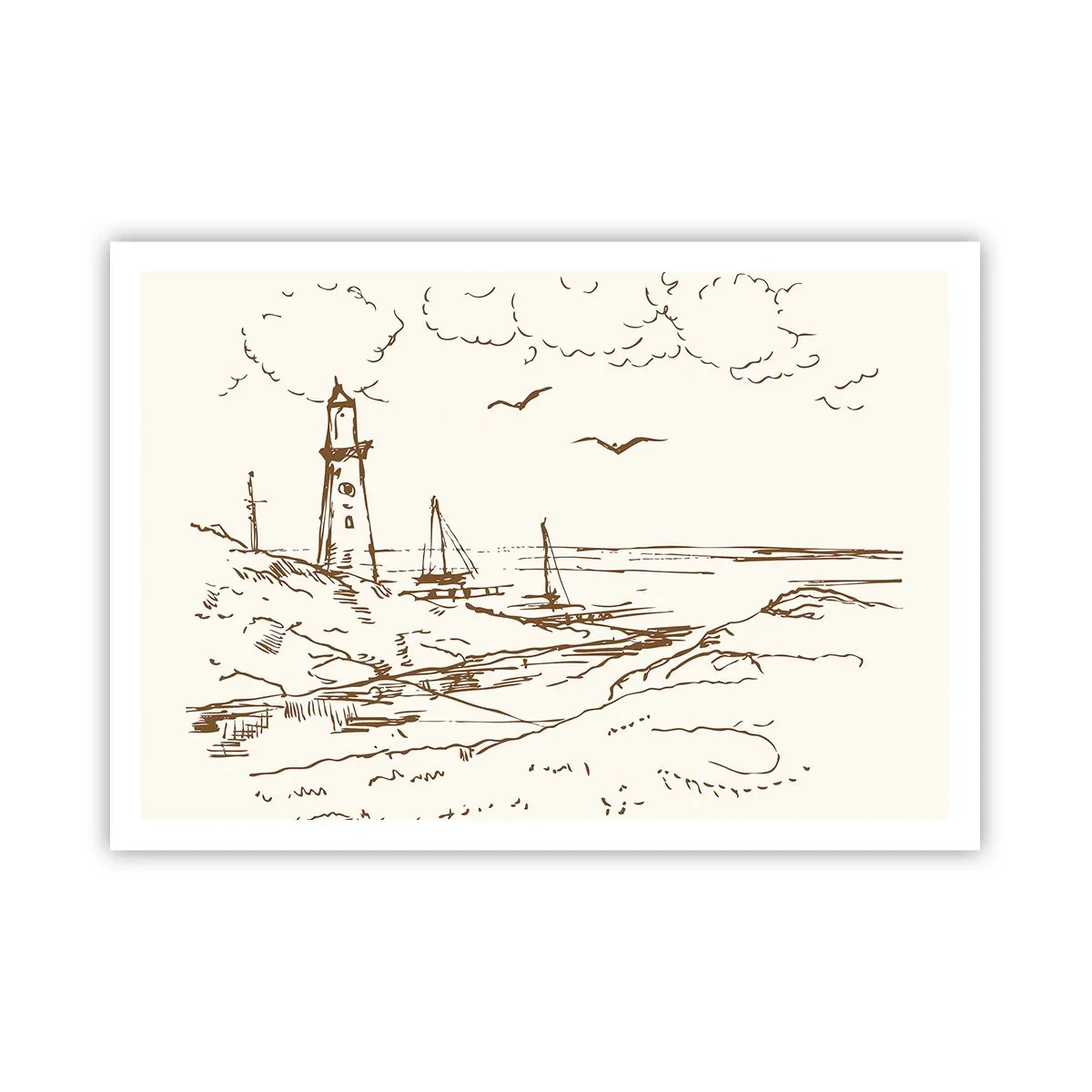 Poster - Schiță de amintiri de vară - 100x70 cm