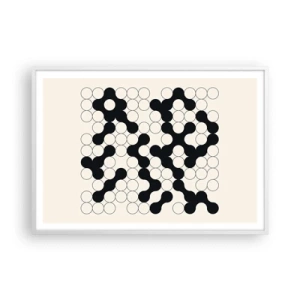 Poster în ramă albă - Joc chinezesc - o variație - 100x70 cm