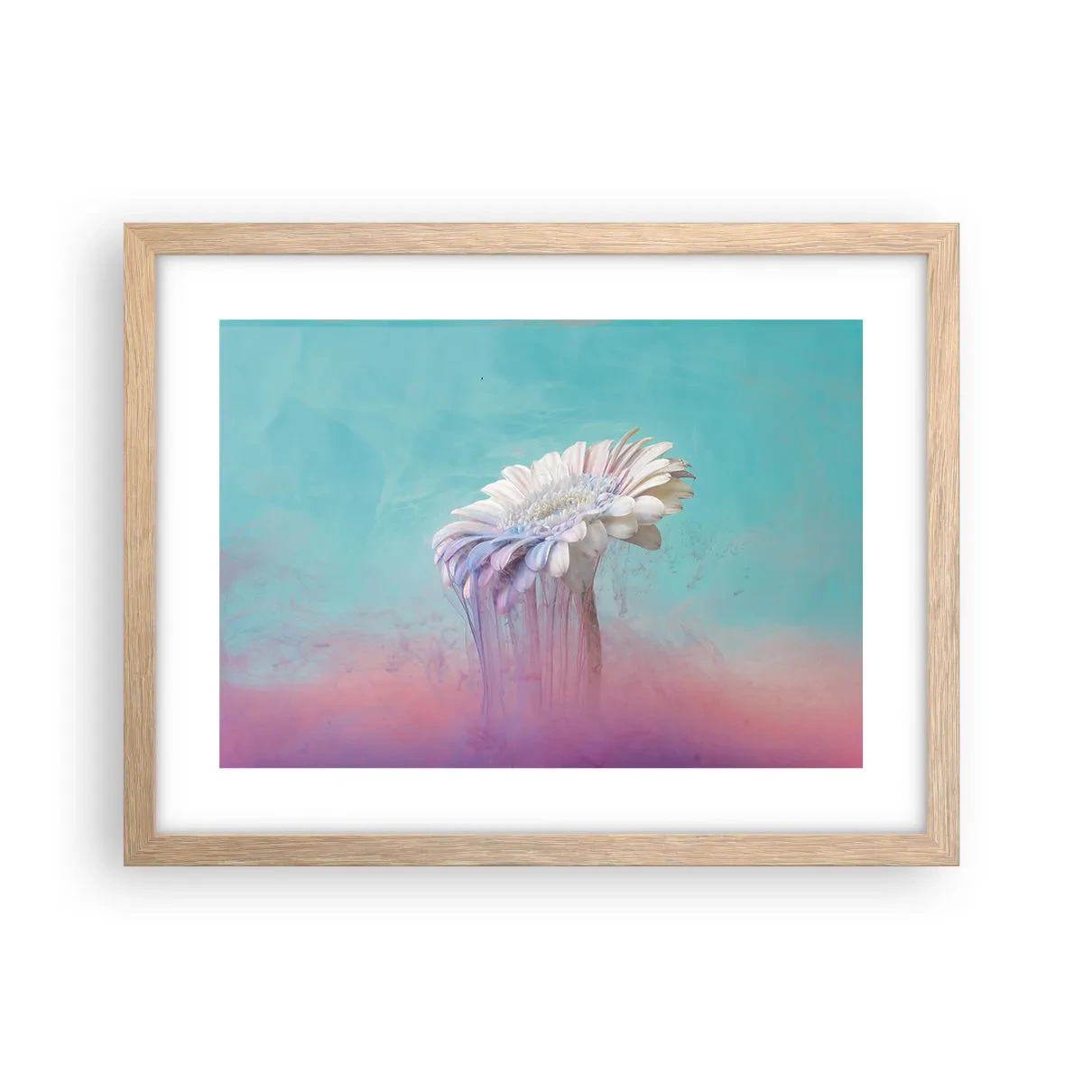 Poster în ramă de stejar deschis - Viața de după flori - 40x30 cm