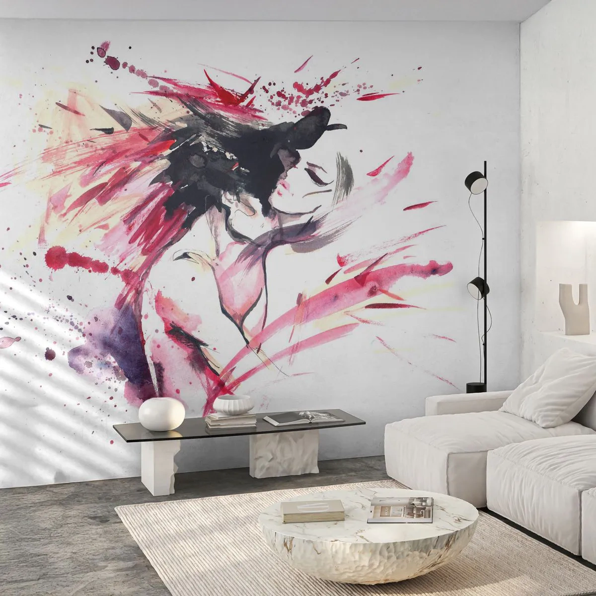 Tapet Autoadeziv Deluxe Sticker - Împlinirea amoroasă - Abstracția, Femeie și Bărbat, Dragoste - 250x175 cm