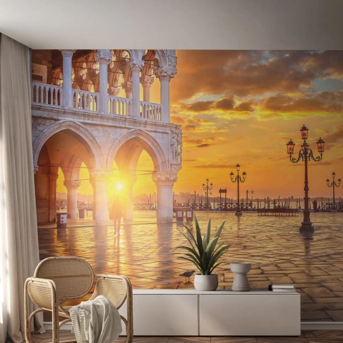 Tapet Premium Sand - Unde este toată lumea? - Oraș, Veneția, Arhitectură - 100x70 cm
