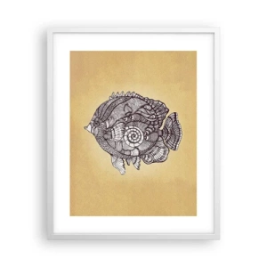 Poster în ramă albă - Dintr-un ocean de ornamente - 40x50 cm