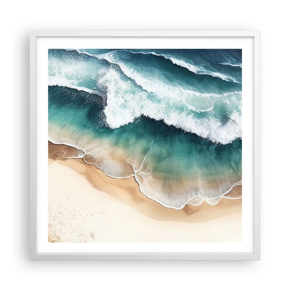 Poster în ramă albă - Întâlnire eternă - 60x60 cm