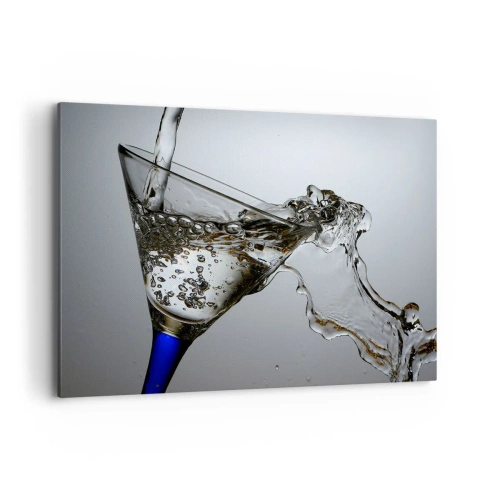 Tablou pe pânză - Apă pură în sticlă de cristal - 120x80 cm