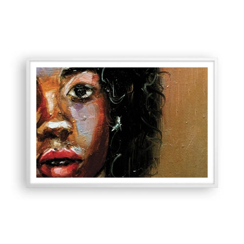 Poster în ramă albă - Negru și strălucire - 91x61 cm