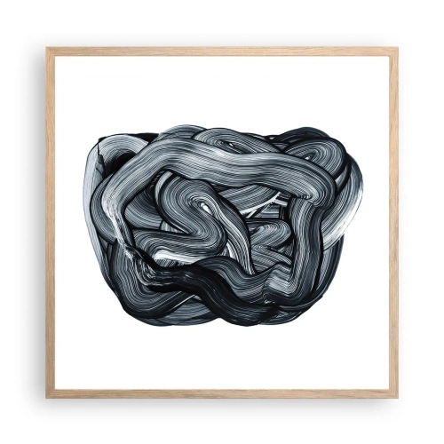 Poster în ramă de stejar deschis - Nu este atât de simplu - 60x60 cm