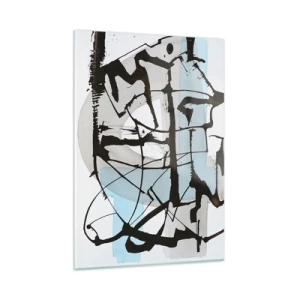 Tablou pe sticlă - Cu toate acestea, albastru - 50x70 cm