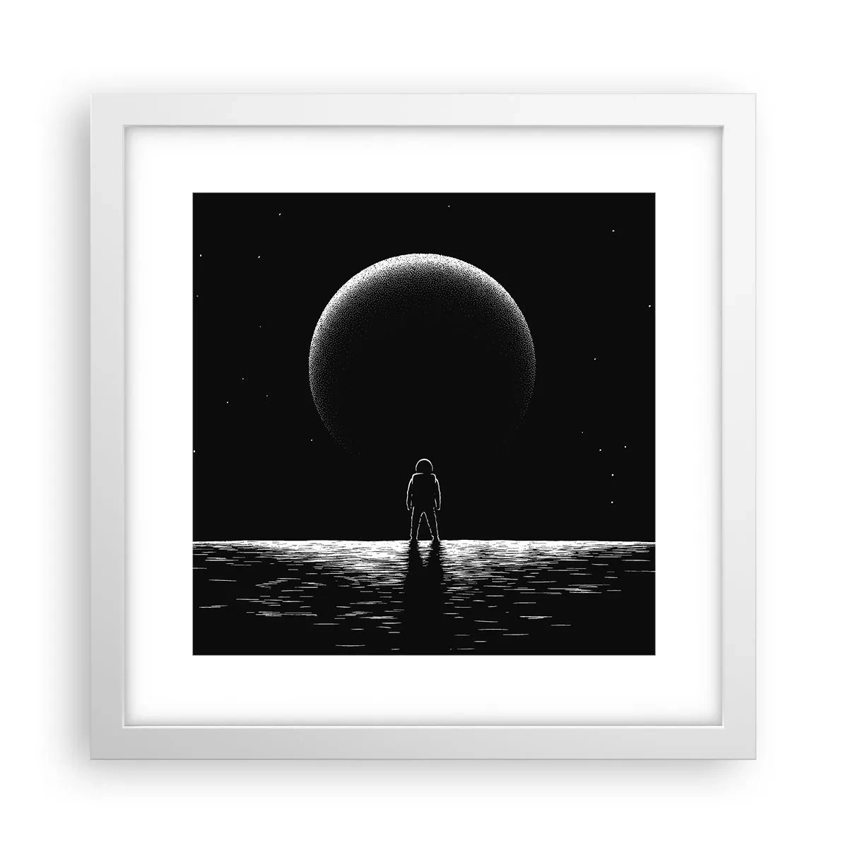 Poster în ramă albă - Față în față - 30x30 cm