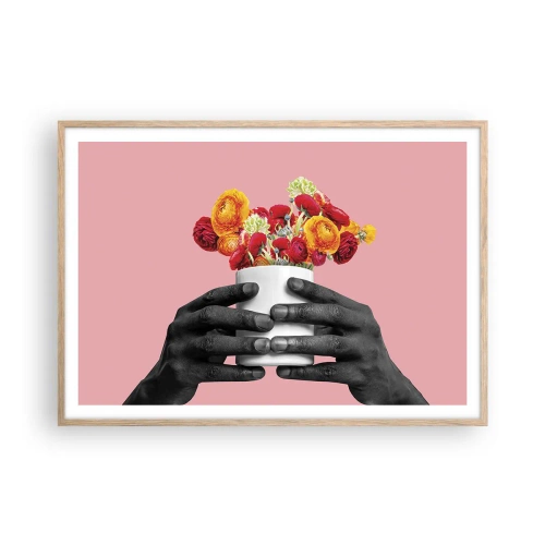 Poster în ramă de stejar deschis - Apoteoza vieții - 100x70 cm