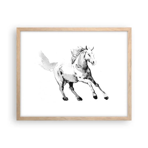 Poster în ramă de stejar deschis - Suflet neîmblânzit - 50x40 cm