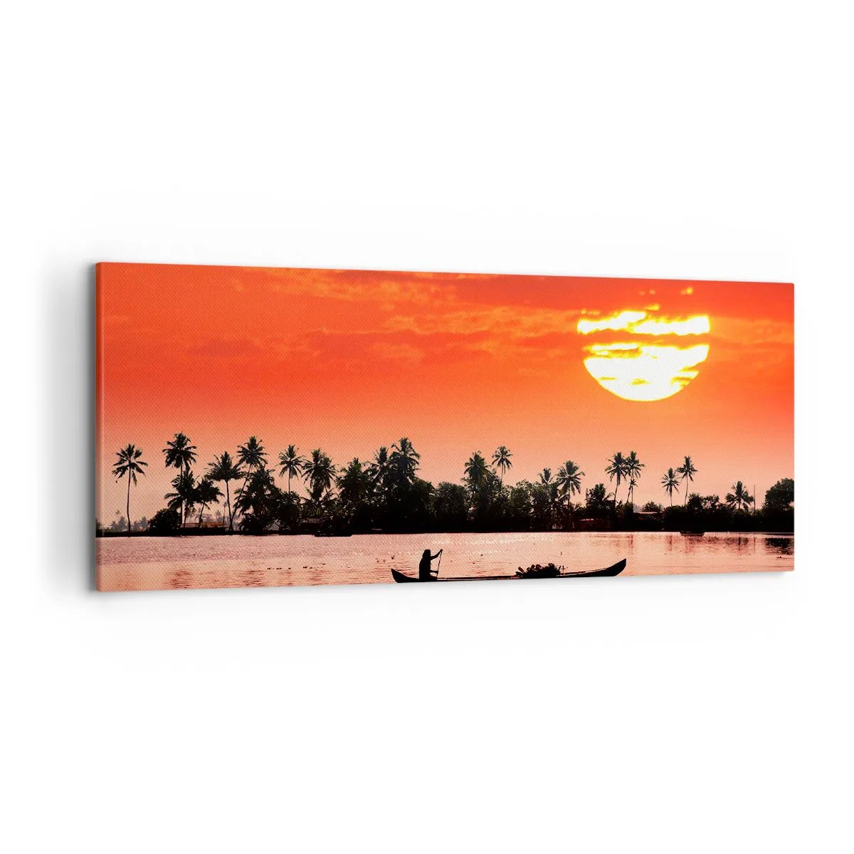 Tablou pe pânză - Liniștea tropicelor la apus de soare - 120x50 cm