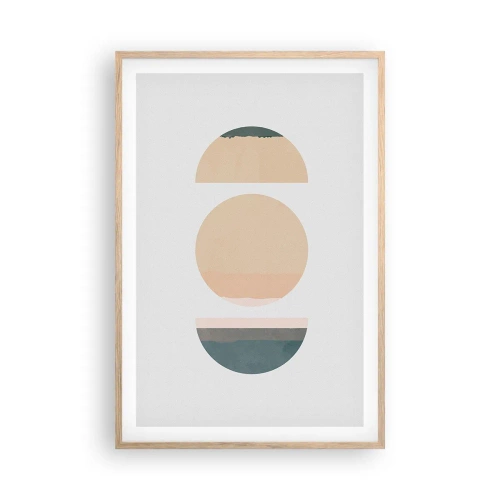 Poster în ramă de stejar deschis - Roată cu roată - 61x91 cm