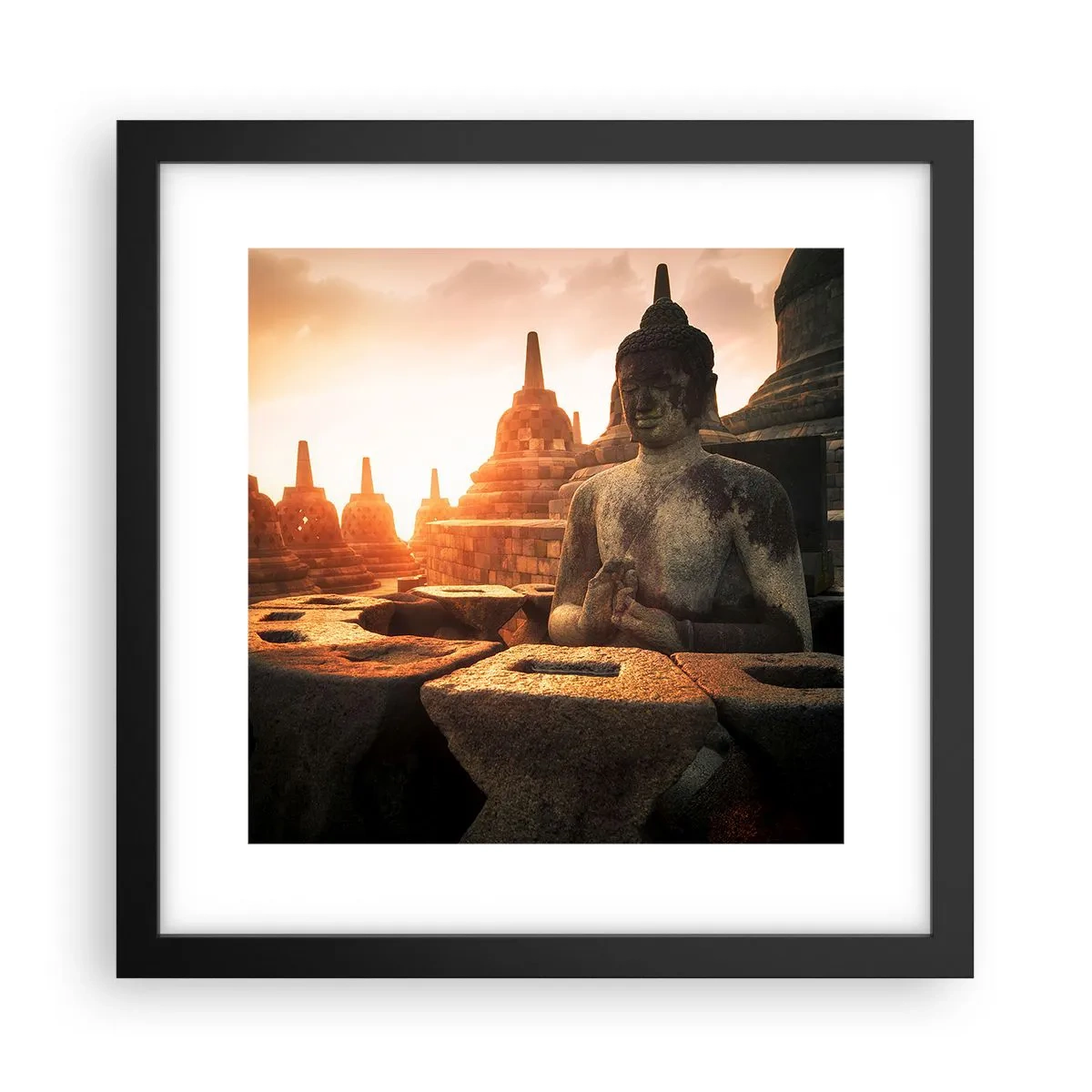 Poster în ramă neagră - Vreme de mare înțelepciune - 30x30 cm