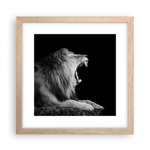 Poster în ramă de stejar deschis - Fără nici o ezitare - 30x30 cm