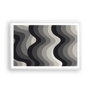 Poster în ramă albă - Val după val - 91x61 cm