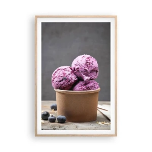 Poster în ramă de stejar deschis - Dulce și rece - 61x91 cm