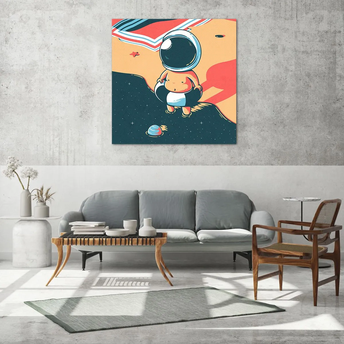 Tablou pe sticlă - Dintr-o perspectivă diferită - 70x70 cm