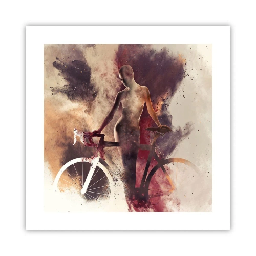 Poster - În forme de marmură sufletul ciclist - 40x40 cm