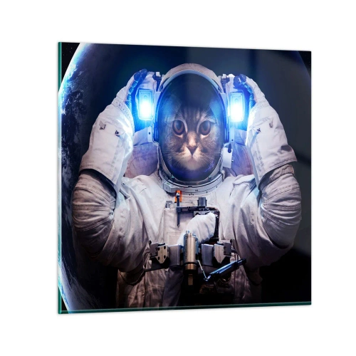 Tablou pe sticlă - Houston, aveți o problemă - 70x70 cm