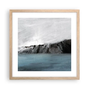 Poster în ramă de stejar deschis - Apă - pământ: lupta elementelor - 40x40 cm