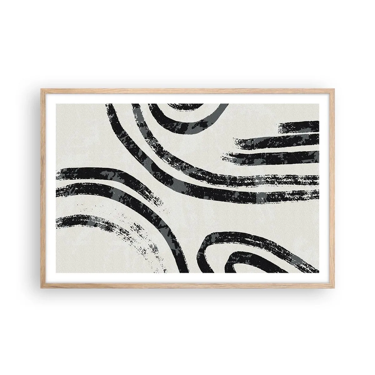 Poster în ramă de stejar deschis - Pe jumătate oprit - 91x61 cm