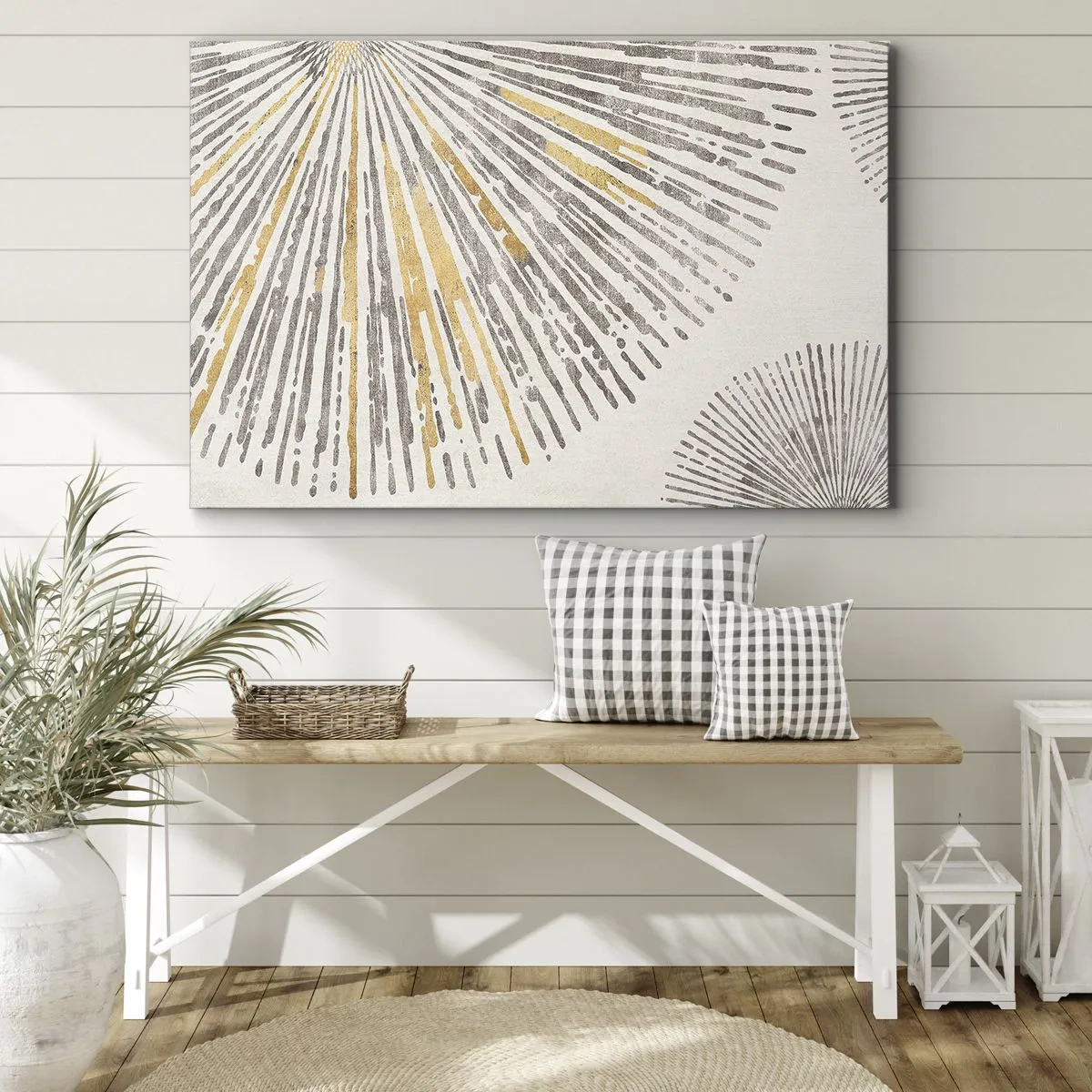 Tablou pe pânză Canvas - Model abstract în formă de rază - 70x50cm - Frumusețea razei - Decorațiune modernă pentru perete pentru living și dormitor ARTTOR