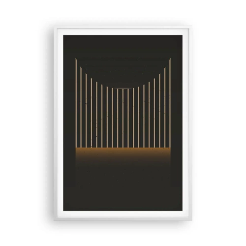 Poster în ramă albă - Explorați întunericul - 70x100 cm