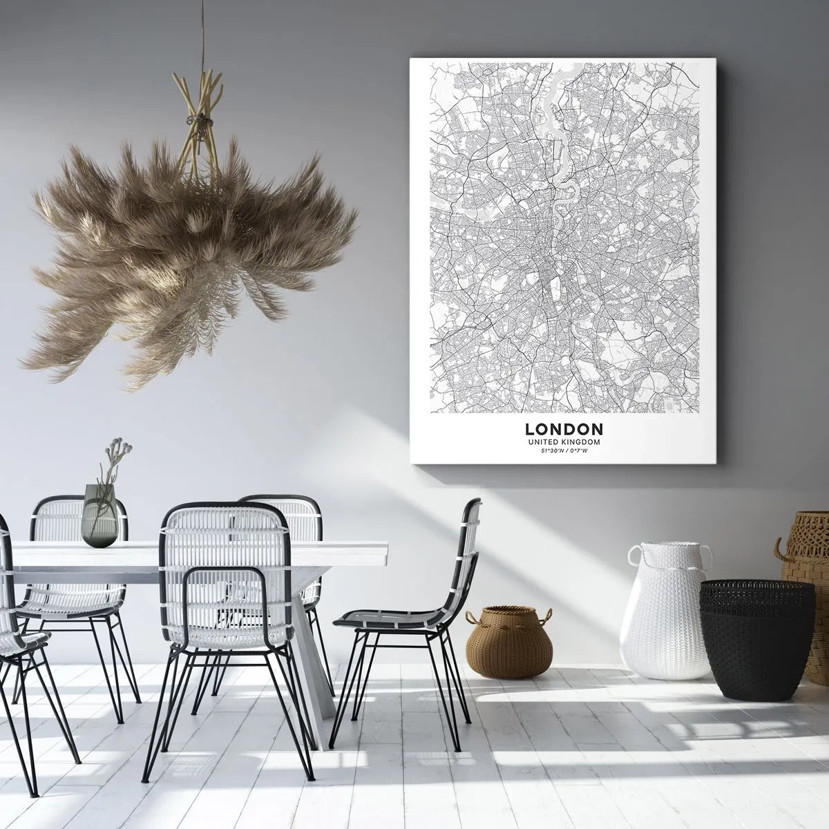 Tablou pe pânză - Harta labirintului din Londra - 55x100 cm