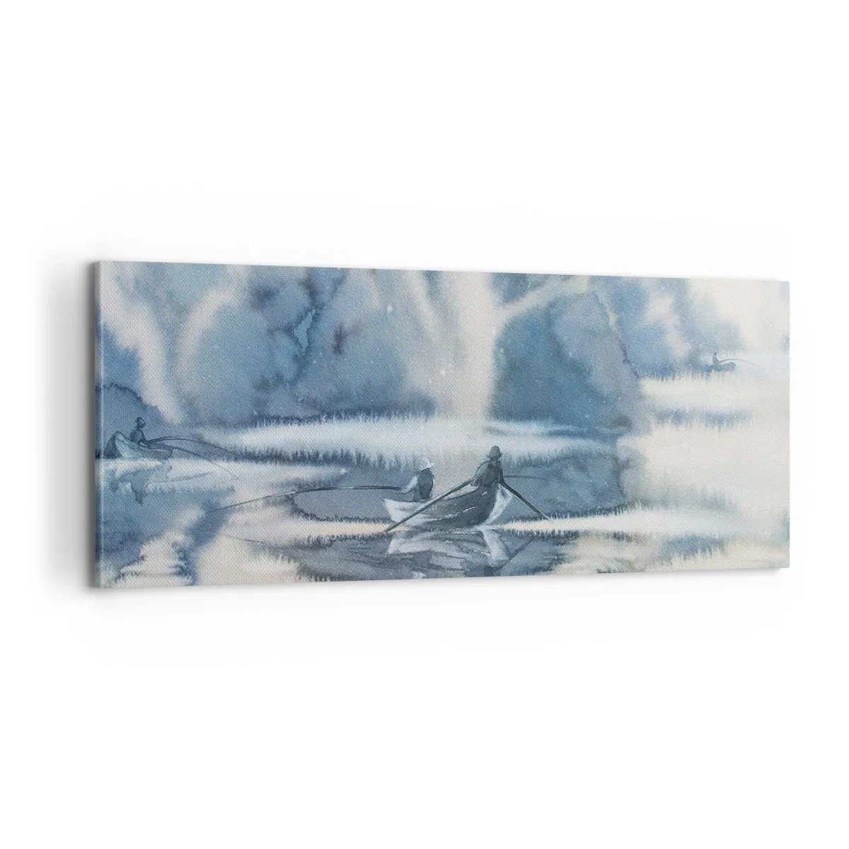Tablou pe pânză - Pescarii în paradisul lor - 100x40 cm