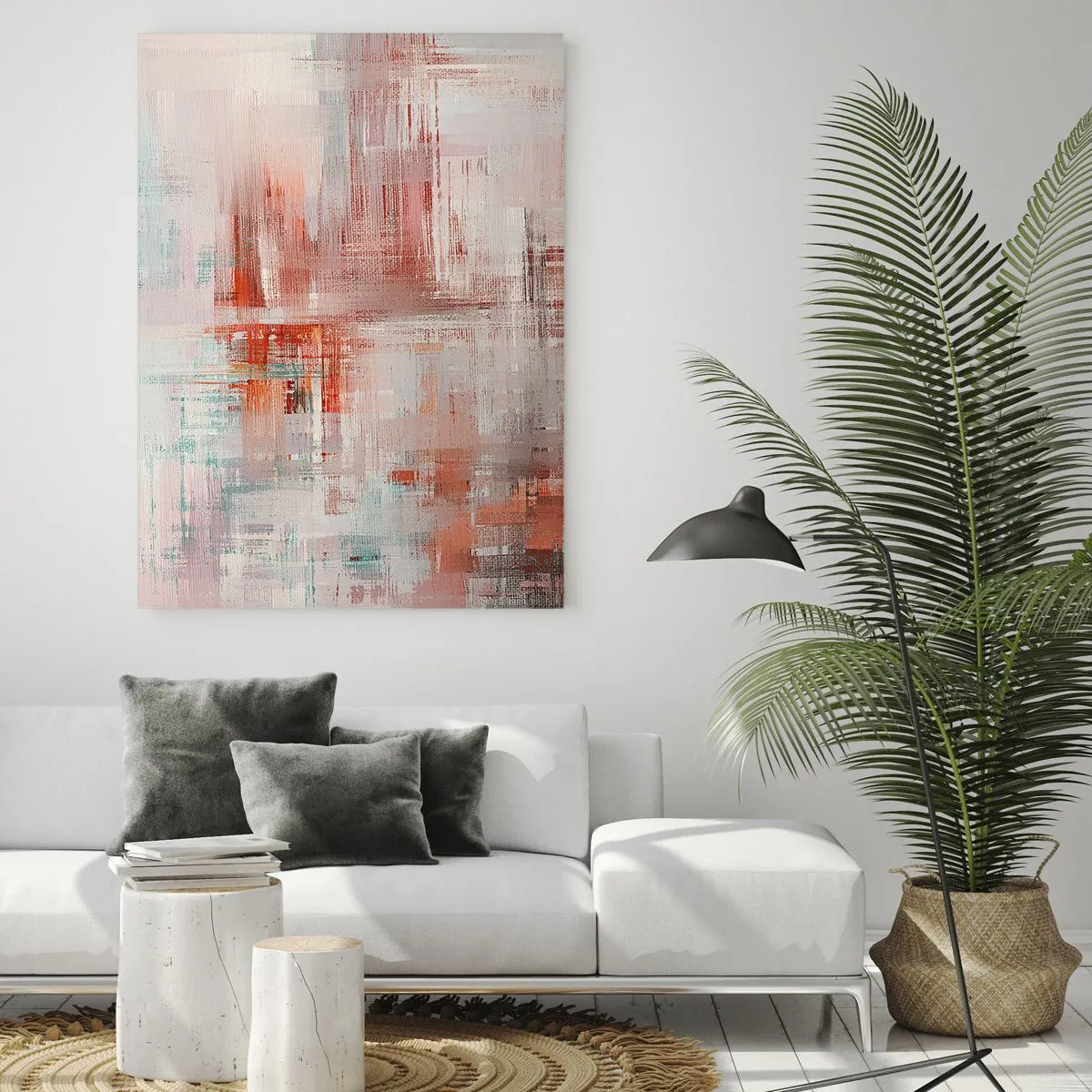 Tablou pe sticlă - În ceață. Dar roz - 50x70 cm