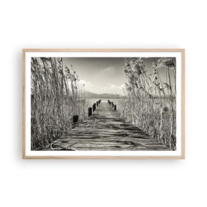 Poster în ramă de stejar deschis - În intimitatea ierburilor - 91x61 cm