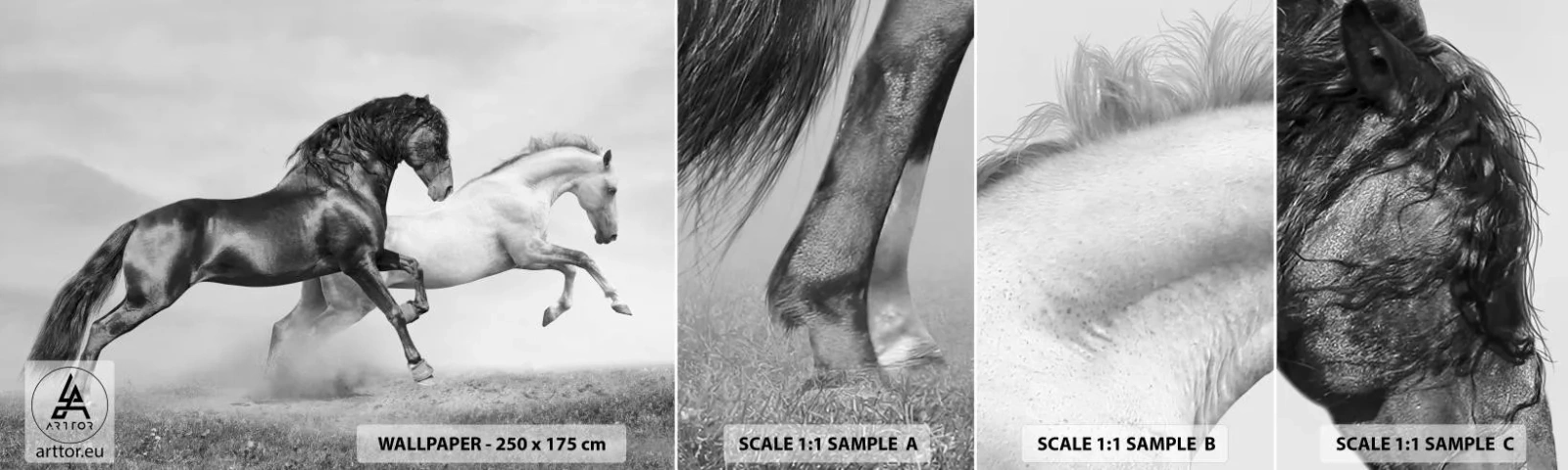 Mostră tapet autocolant Deluxe Sticker - Îngeri și demoni - Animale, Cai, Natură - 100x30 cm