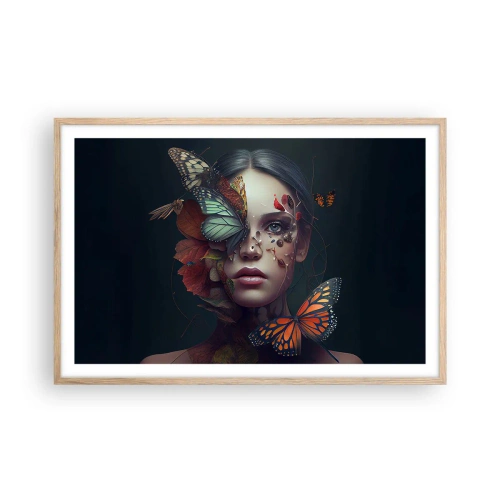 Poster în ramă de stejar deschis - Transformare minunată - 91x61 cm