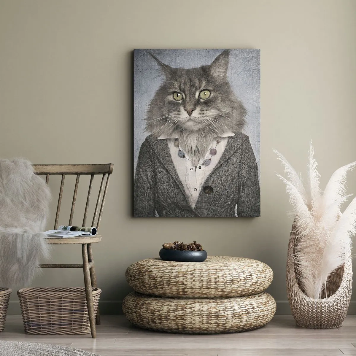 Tablou pe pânză - Blănurile sunt din nou la modă - 50x70 cm