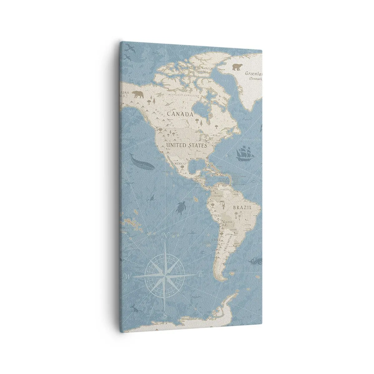 Tablou pe pânză - Lumea la îndemână - 55x100 cm