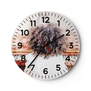 Ceas de perete - Ceas pe sticlă - Într-o lume a muzicii - 30x30 cm