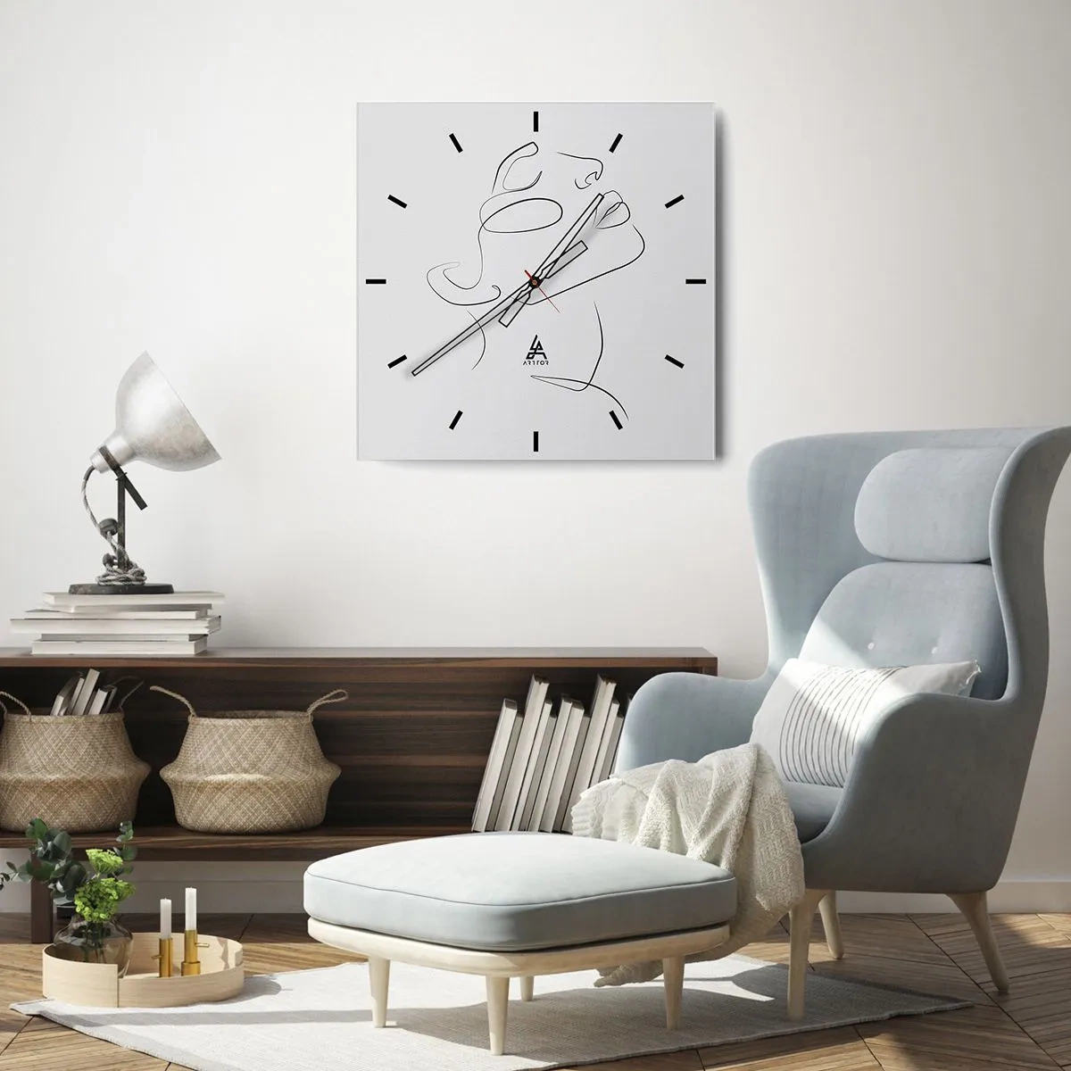 Ceas de perete - Ceas pe sticlă - Meandrele unui vis - 30x30 cm