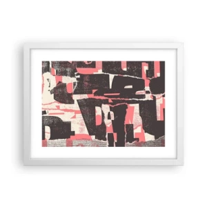 Poster în ramă albă - Toată această agitație - 40x30 cm