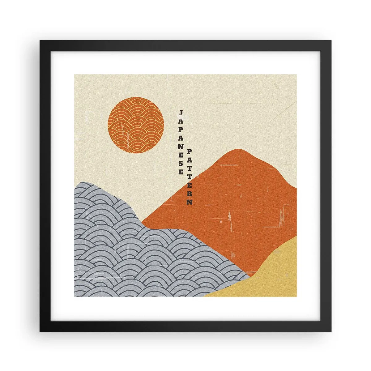 Poster în ramă neagră - În stil japonez - 40x40 cm