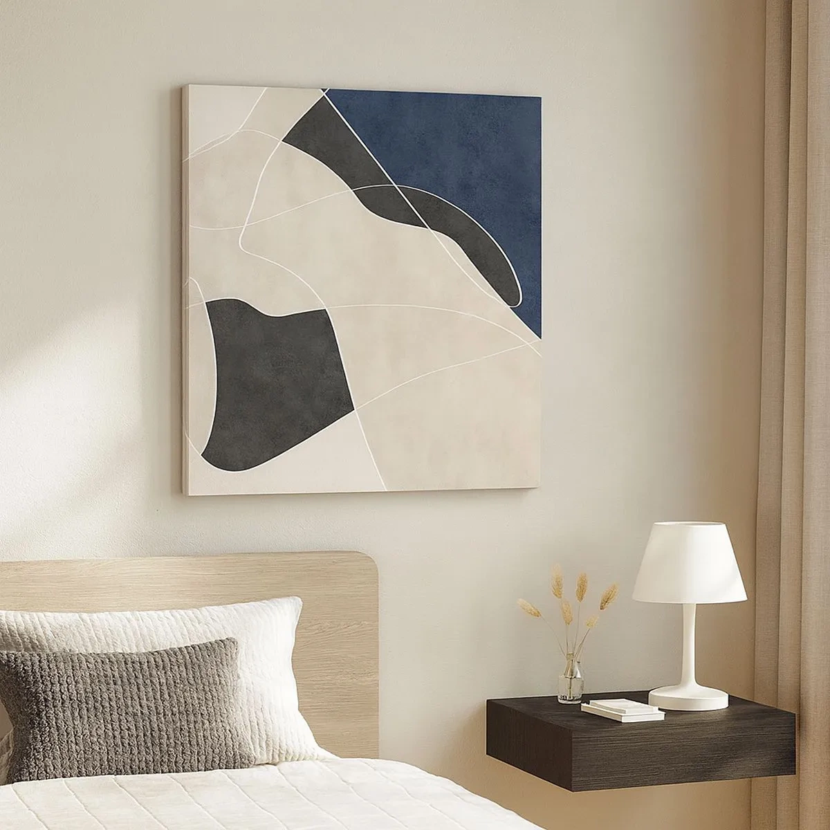 Tablou pe pânză - Compoziție abstractă - contrast de culori - 30x30 cm