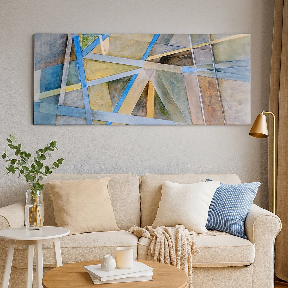 Tablou pe pânză - Drept sau de-a curmezișul? - 30x30 cm