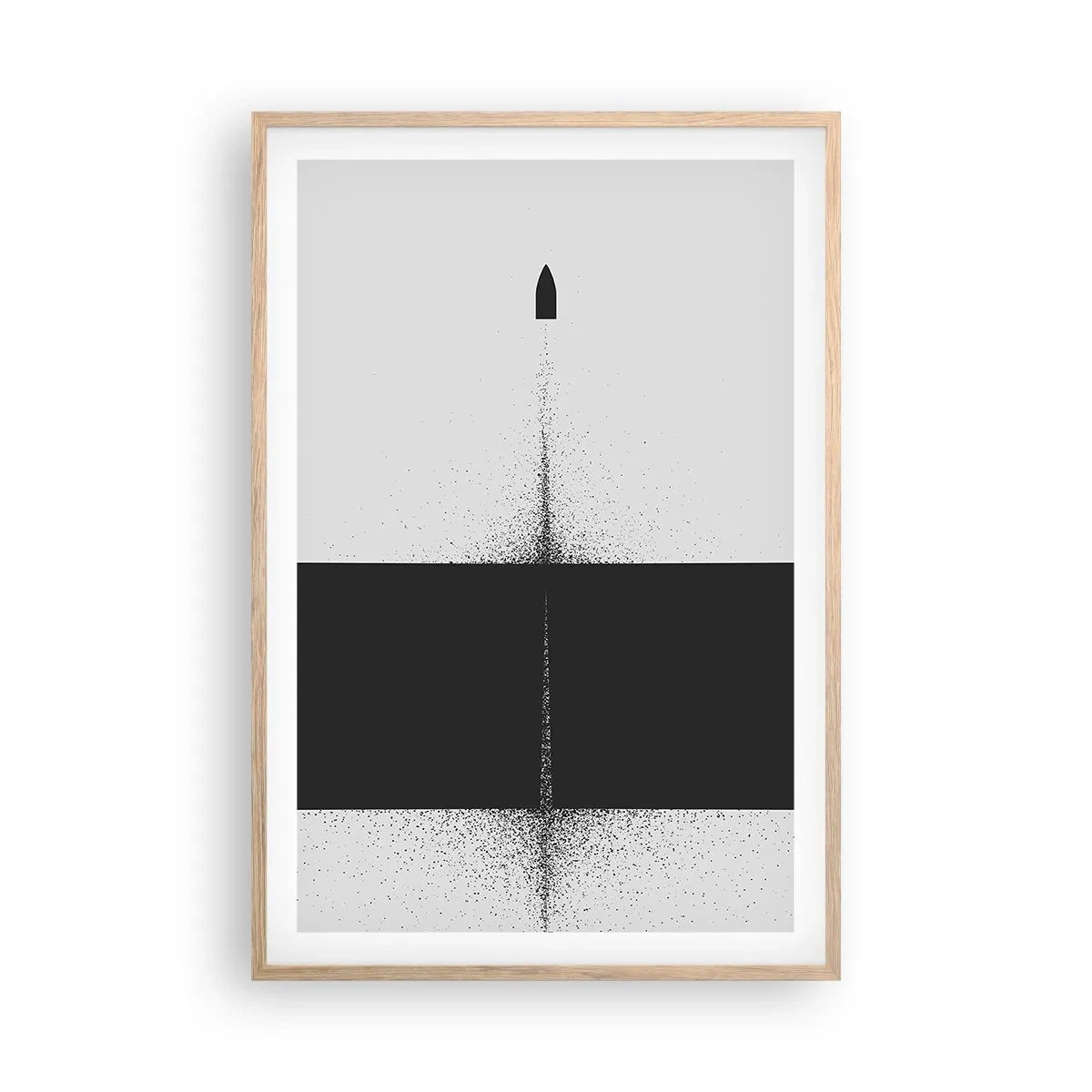 Poster în ramă de stejar deschis - Direct la țintă - 61x91 cm