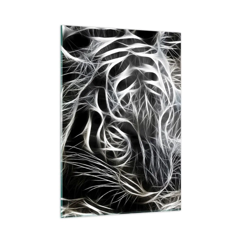 Tablou pe sticlă - Un studiu al lejerității felinelor - 50x70 cm