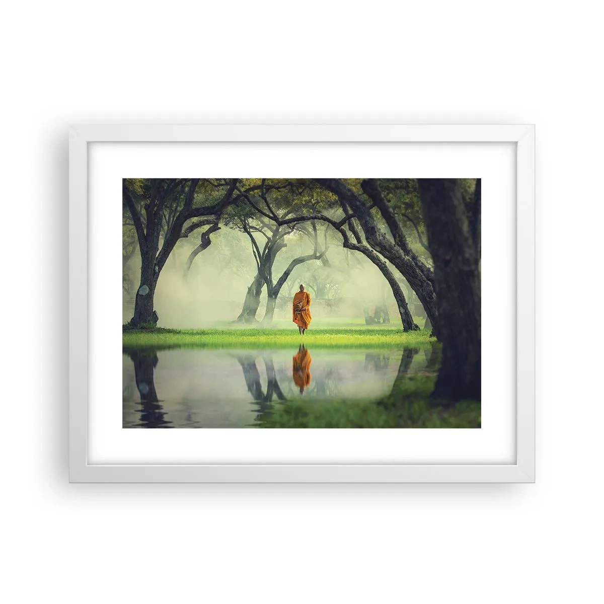 Poster în ramă albă - Pe drumul spre iluminare - 40x30 cm