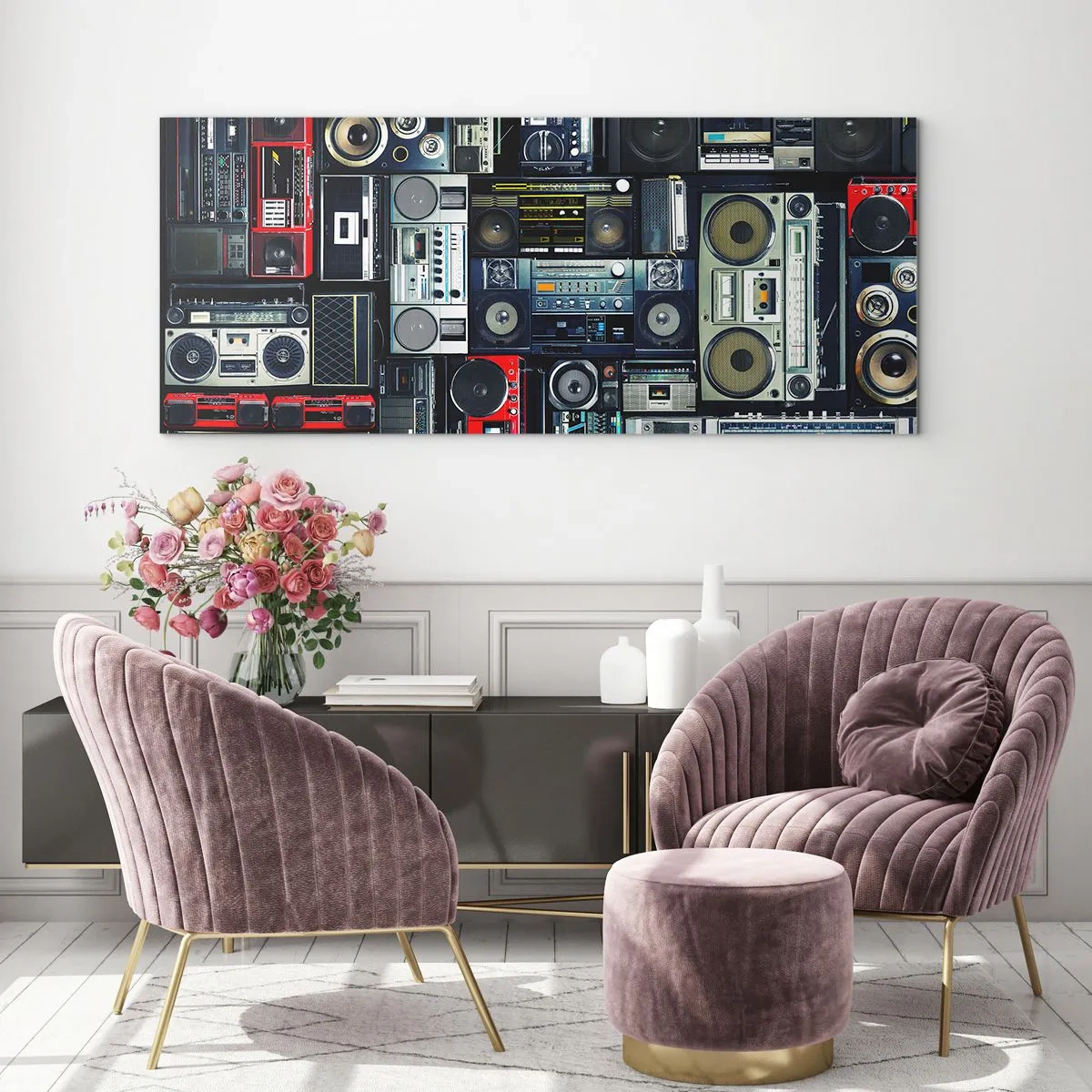 Tablou pe sticlă - Nostalgie pentru anii `80. - 120x50 cm