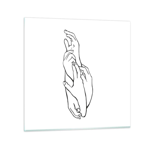 Tablou pe sticlă - Atingere bună - 40x40 cm