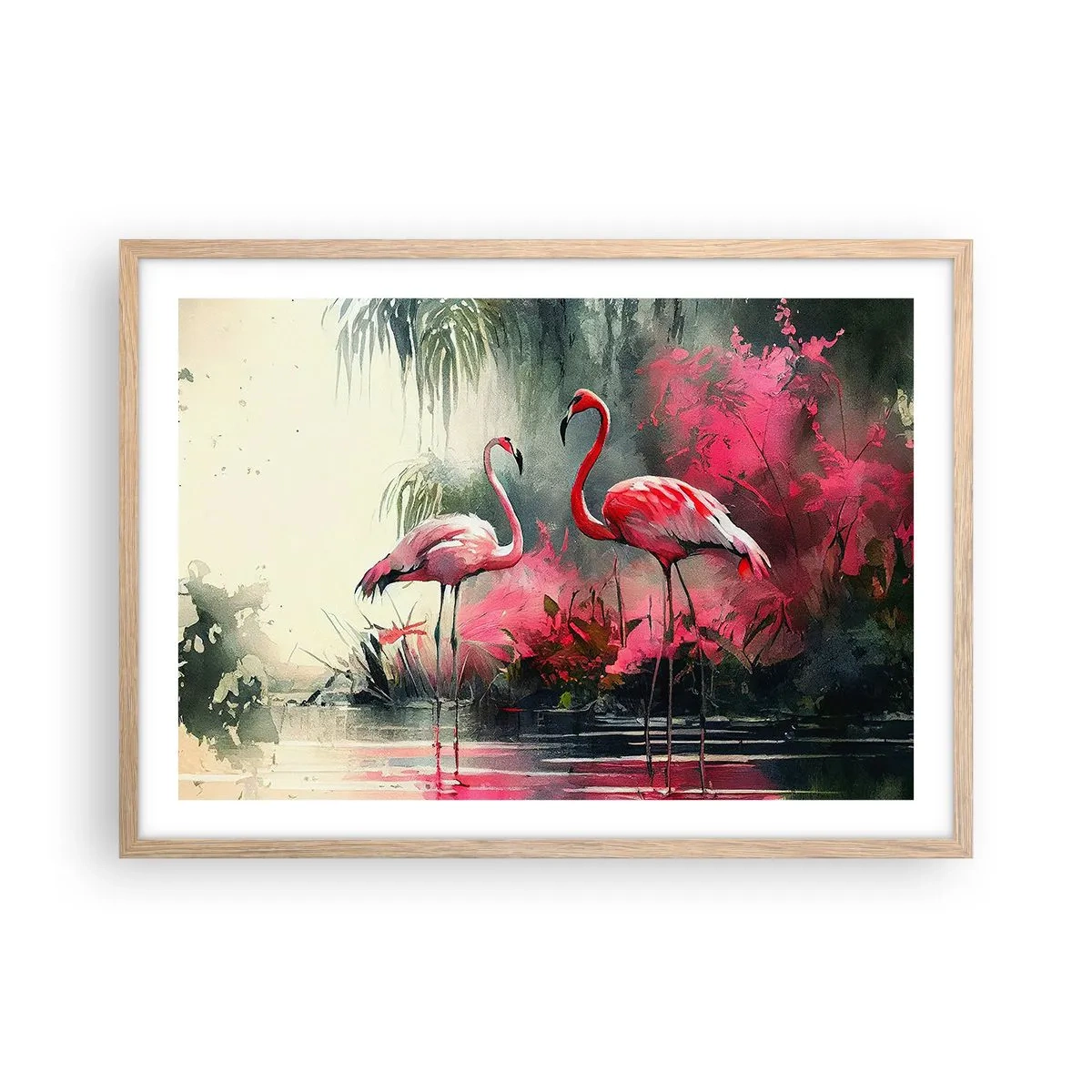 Poster în ramă de stejar deschis - O lecție de farmec natural - 70x50 cm